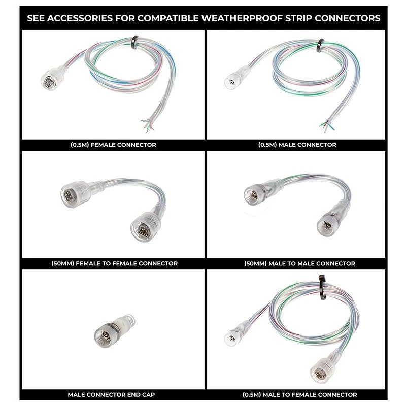 5m RGB LED Strip Light - Color-Changing LED Tape Light - 12V - IP67 Waterproof - RGB - 196.9in (16.40ft) - Image 6