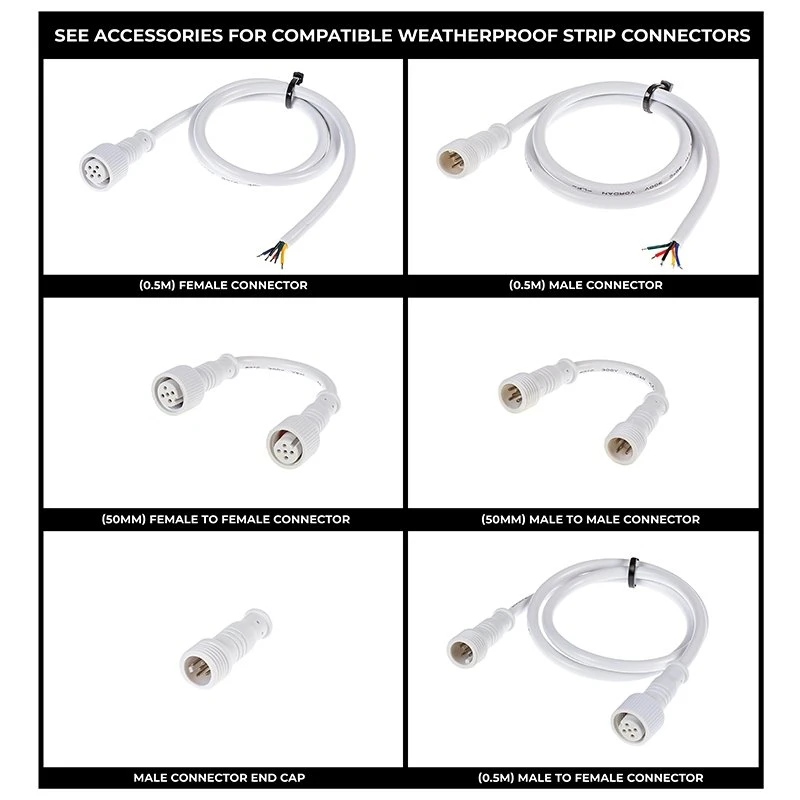 5m RGB+W LED Strip Light - Color-Changing LED Tape Light - 24V - IP68 Waterproof - Image 7