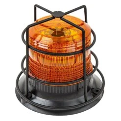 4-3/4" Amber LED Strobe Light Caged Beacon - Amber