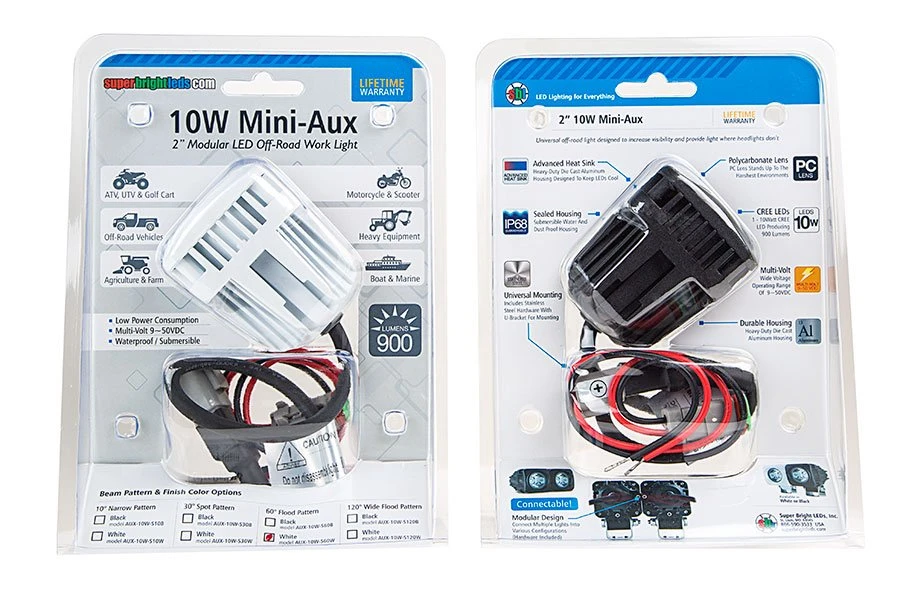 LED Pod Light - 2" Modular LED Off-Road Work Light - 10W - 900 Lumens - Image 7