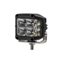 LED Pod Light - 26W Side Shooter - White And Amber Strobe Combo - Spot Beam - 2,340 Lumens - 2-Pack