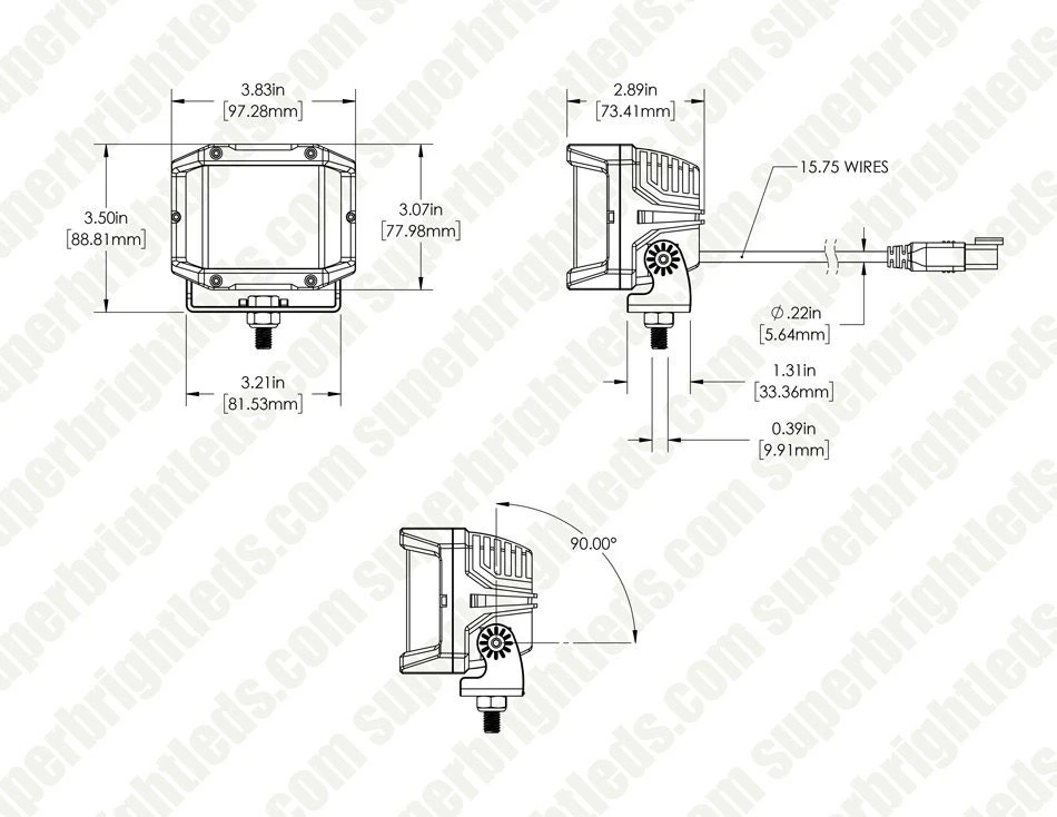 LED Pod Light - 30W Side Shooter - Spot / Flood Beam - 2,700 Lumens - Single / 2-Pack - Image 8