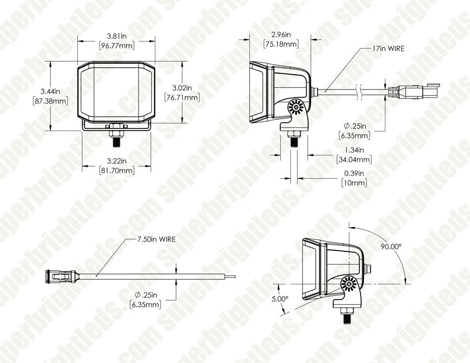 LED Pod Light - 70W Side Shooter - Spot / Flood Beam - 8,400 Lumens - Image 7