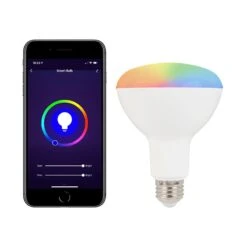 BR30 LED Smart Bulb - RGB+CCT Color Changing - Hubless - Alexa / Google Assistant / Wi-Fi Compatible / Bluetooth Controller - Single