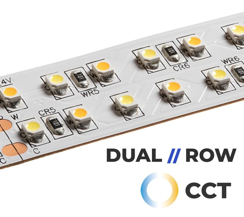 5m Tunable White LED Strip Light - LED Tape Light - Dual-Row - 24V - IP20 - Tunable White - 196.9in (16.40ft) - Image 7