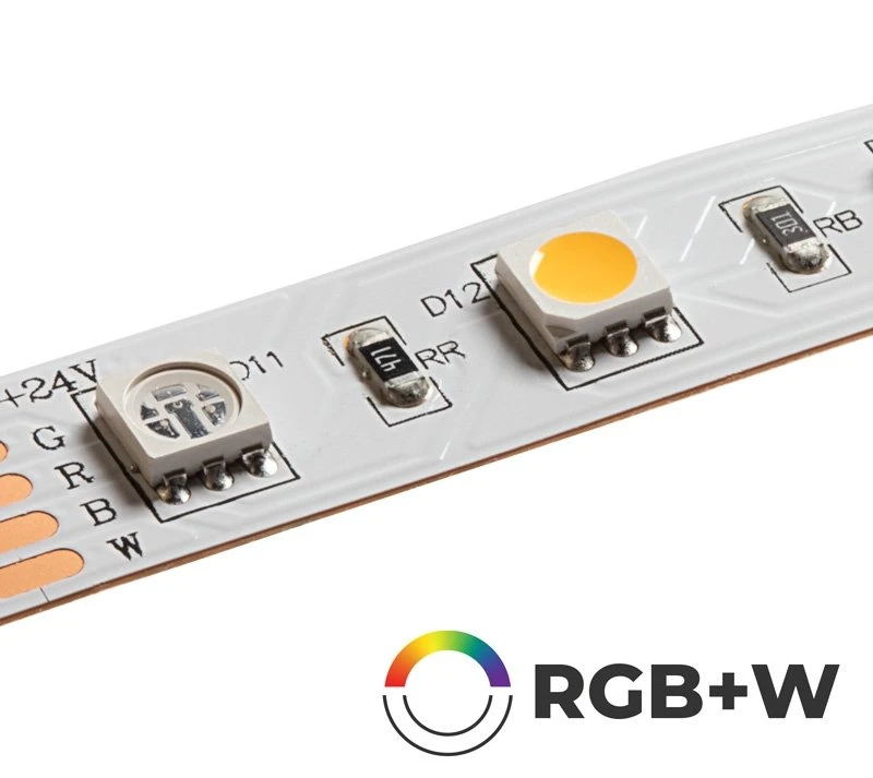 5m RGB+W LED Strip Light - Color-Changing LED Tape Light - 12V / 24V - IP20 - Image 13
