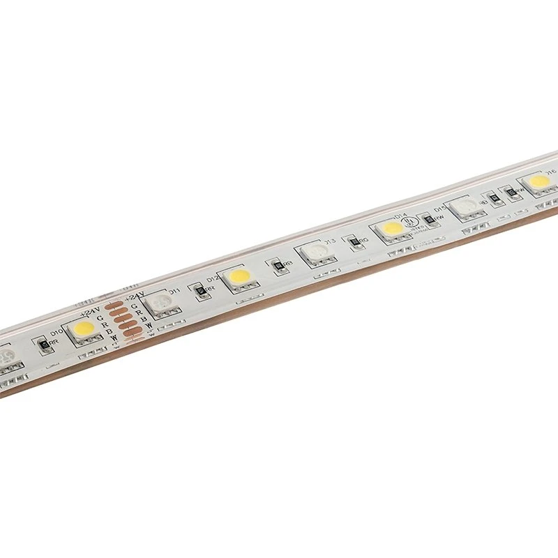 5m RGB+W LED Strip Light - Color-Changing LED Tape Light - 24V - IP68 Waterproof