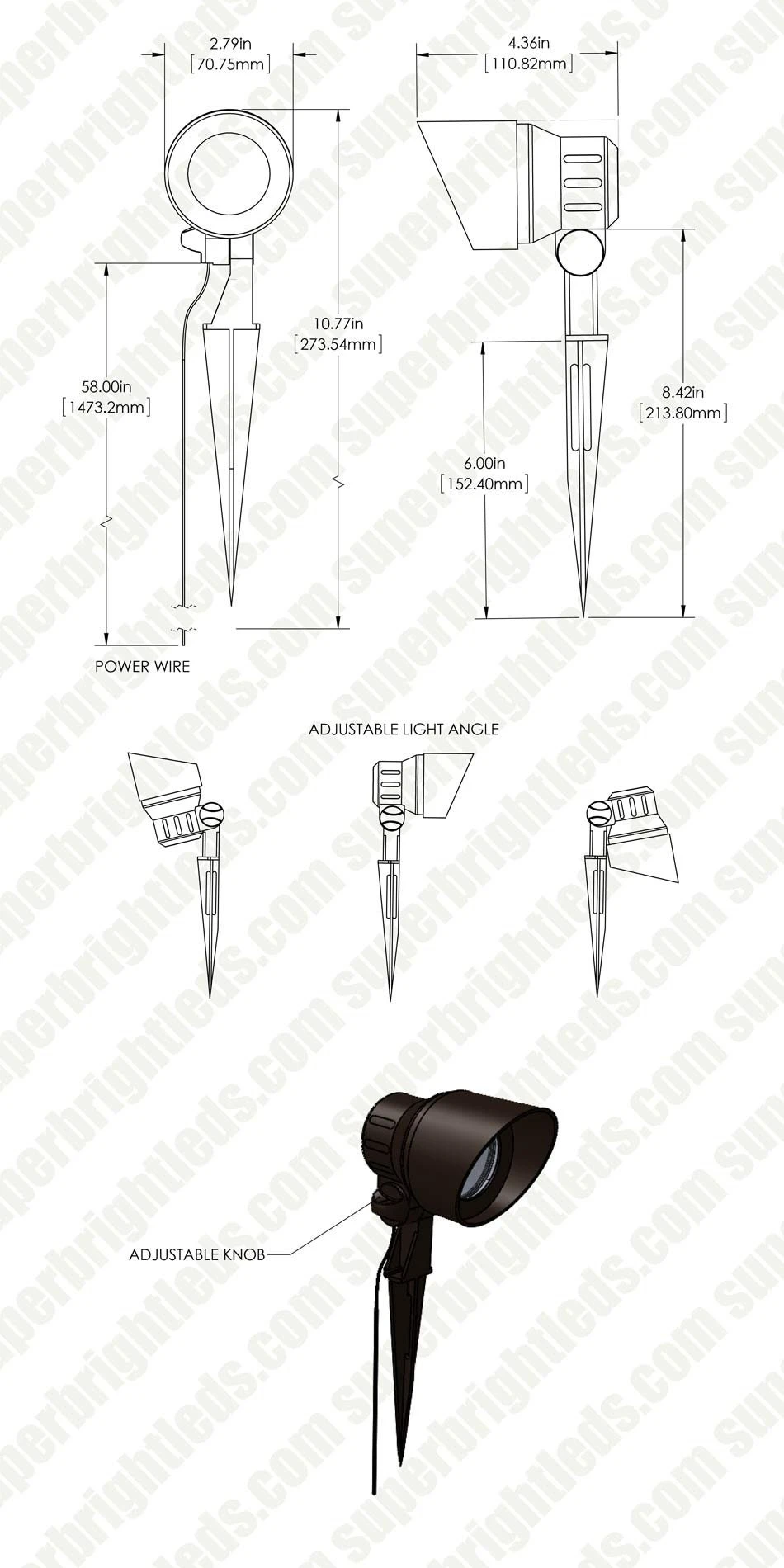 LED Landscape Lighting Kit - 6 Mini Bollard Path Lights - 2 Spotlights - Low Voltage Transformer - Warm White - Image 12