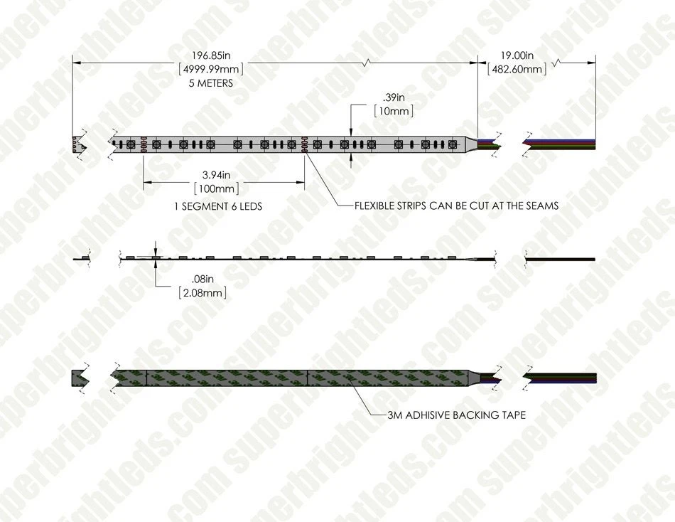 30m RGB LED Strip Light - Color-Changing LED Tape Light - 24V - IP20 - RGB - 1181.4in (98.40ft) - Image 10