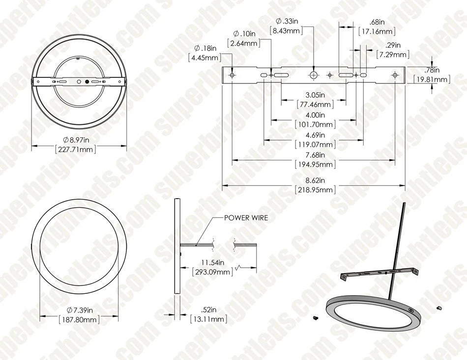 9" LED Downlight - Chrome Magnetic Trim - 18W Flush Mount Ceiling Light - 100W Incandescent Equivalent - Dimmable - 1,440 Lumens - 3000K / 4000K - Image 5