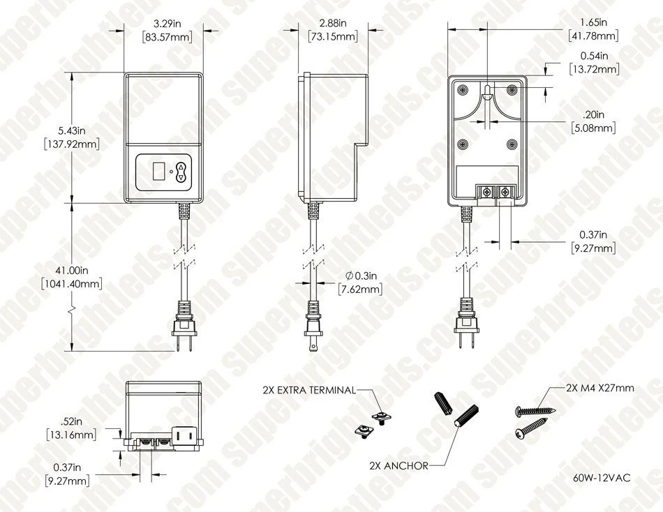 60W Low-Voltage Landscape Lighting Transformer - DiodeDrive Series® - Integrated Photocell And Timer - LVT-60W-12VAC - Image 8