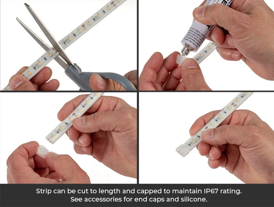 5m White LED Strip Light - HighLight Series Tape Light - 24V - IP67 Waterproof - Natural White 4000K - 196.9in (16.40ft) - Image 8