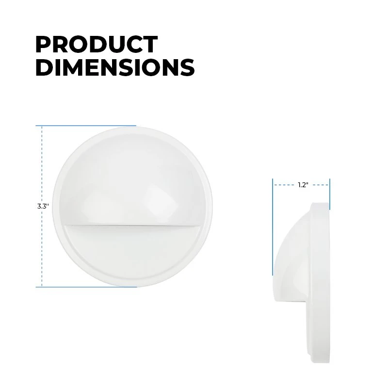 3.3" LED Eyelid Step/Deck Light - White - Low Voltage - 30 Lumens - 2700K - Image 2
