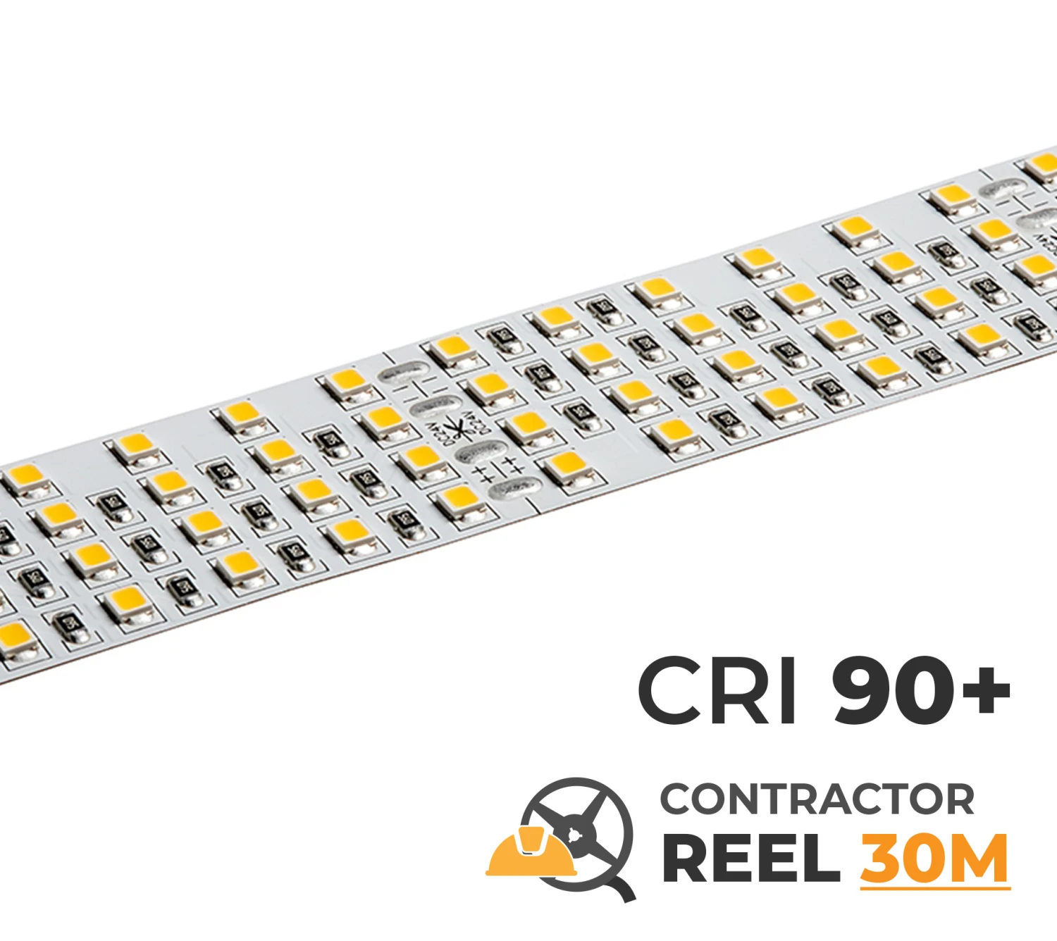 30m White LED Strip Light Reel - Highlight Series LED Tape Light - High-CRI Quad Row - 24V - IP20 - 1,317 Lm/ft - Image 10