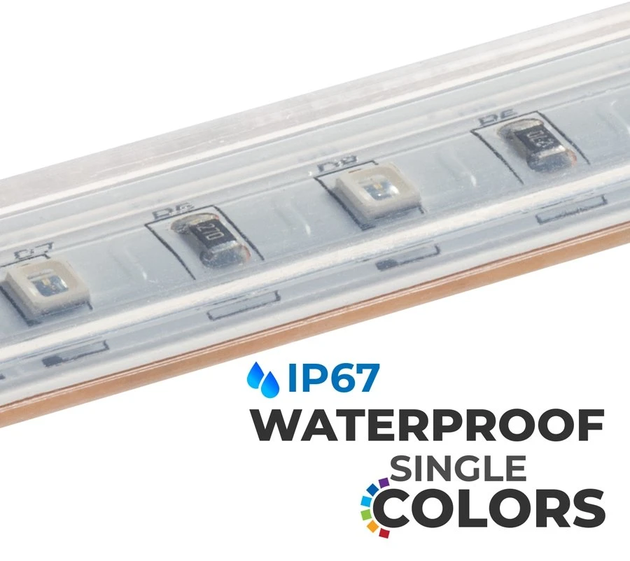 5m Single Color LED Strip Light - HighLight Series Tape Light - 12V - IP67 Waterproof - Red - 196.9in (16.40ft) - Image 2