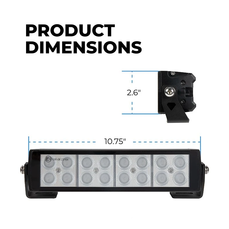 10.75" 850nm Off-Road Infrared LED Light Bar - 16W Double Row - Image 2