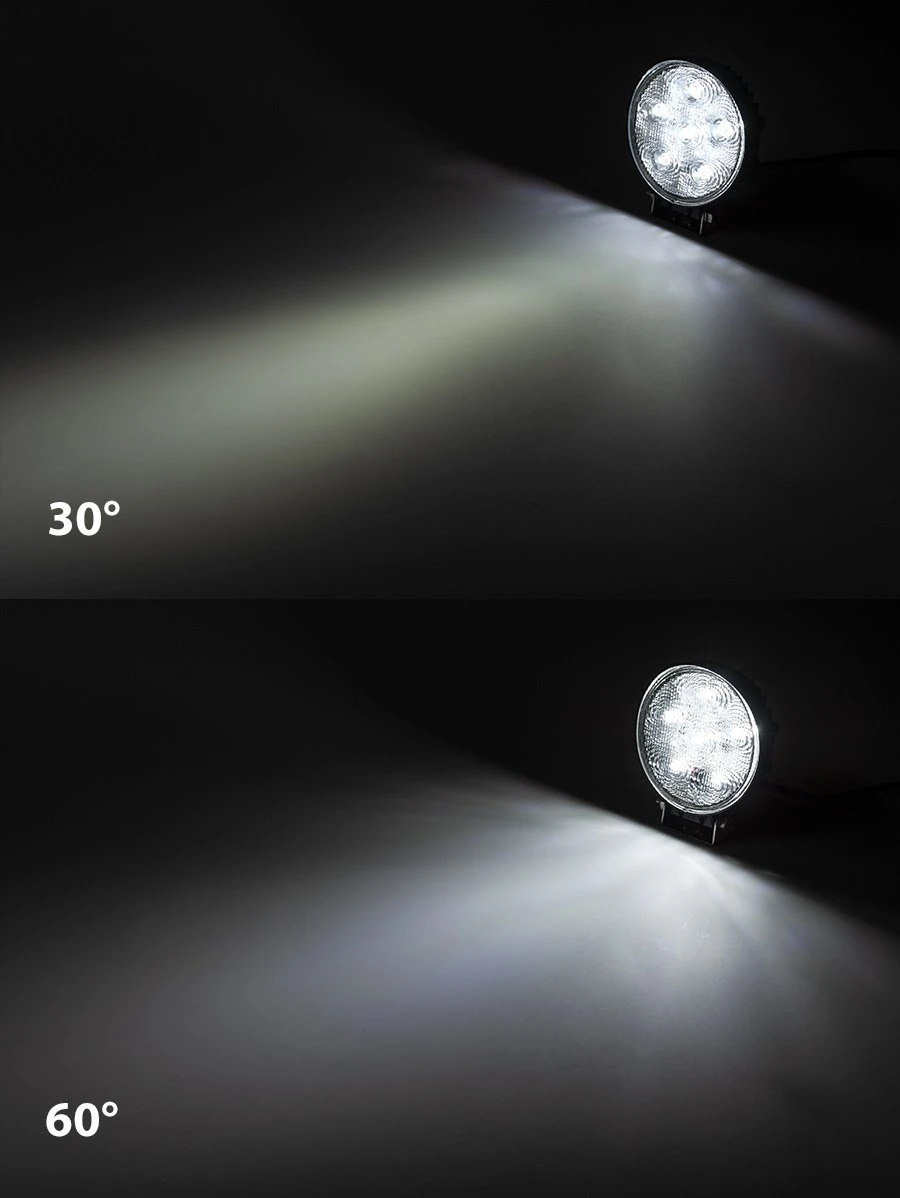 Off-Road LED Work Light / LED Driving Light - 4.5" Round - 18W - 1,800 Lumens - 60 Degree - Black Finish - 2-Pack - Image 7