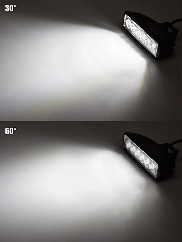 Off-Road LED Work Light / LED Driving Light - 6" Rectangle - 17W - 1,920 Lumens - 30 Degree - 2-Pack - Image 12