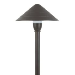 12V Landscape LED Path Light - 7.5" Ring Cone Shade - Bronze - 2700K / 3000K / 4000K