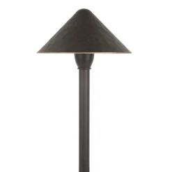 12V Landscape LED Path Light - 7.5" Hammered Cone Shade - Bronze - 2700K / 3000K / 4000K