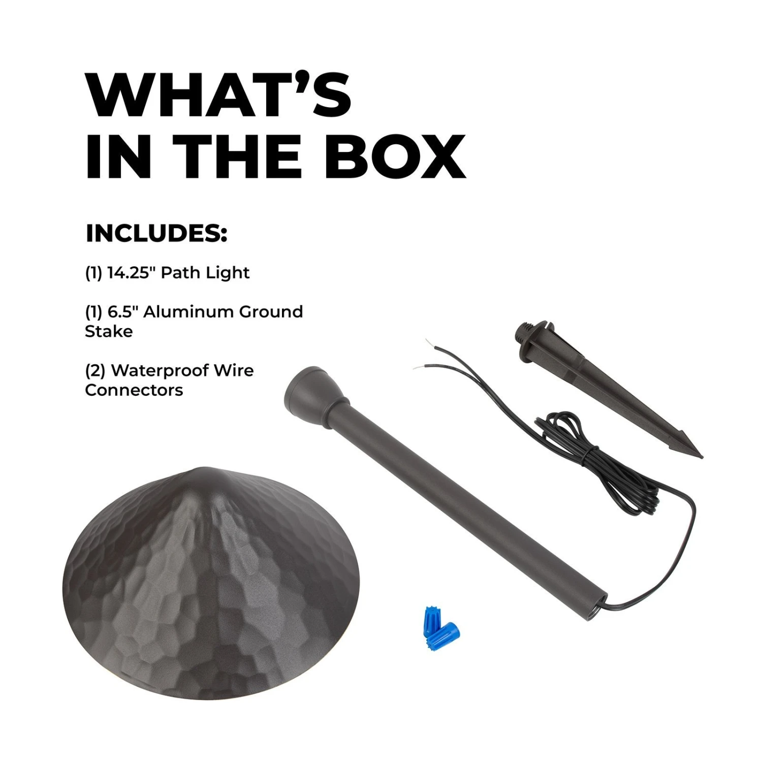 12V Landscape LED Path Light - 7.5" Hammered Cone Shade - Bronze - 2700K / 3000K / 4000K - Image 4