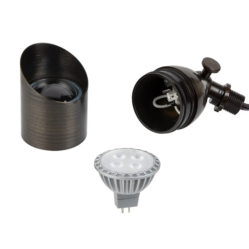 Brass LED Ready Landscape Spot Light - Optional MR16 Bulb - 2700K / 3000K / 4000K / 6500K - Image 4
