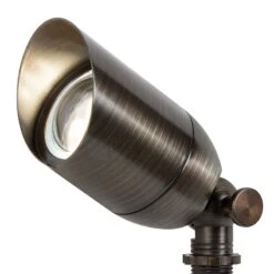 Brass LED Ready Landscape Spot Light - Optional MR16 Bulb - 2700K / 3000K / 4000K / 6500K