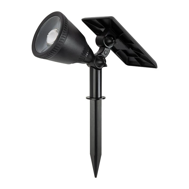 LED Solar Flood Light - Dusk-to-Dawn Photocell - 120-Degree Beam Angle - Stake Included - 3000K - Image 2