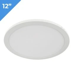 12" LED Downlight - White Magnetic Trim - 24W Flush Mount Ceiling Light - 125W Incandescent Equivalent - Dimmable - 1,920 Lumens - 3000K / 4000K