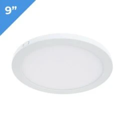 9" LED Downlight - White Magnetic Trim - 18W Flush Mount Ceiling Light - 100W Incandescent Equivalent - Dimmable - 1,440 Lumens - Warm 3000K