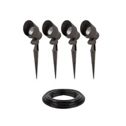 LED Landscape Lighting Expansion Kit - 4 Integrated LED Spotlights
