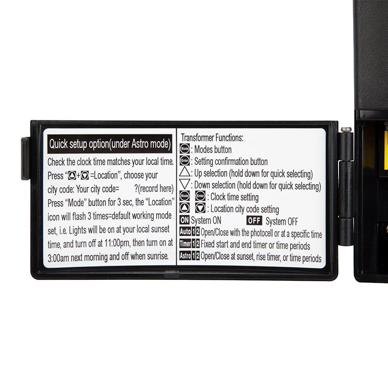 50W Low Voltage LED Landscape Transformer With Astronomical Dusk To Dawn Timer - 12 VAC Output - Image 3