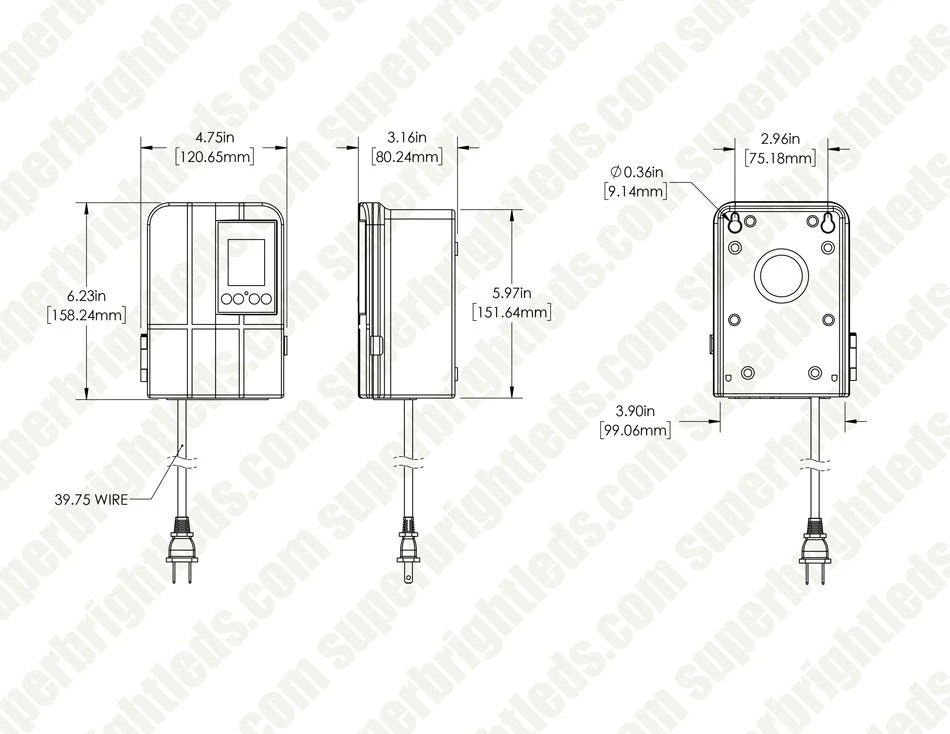 50W Low Voltage LED Landscape Transformer With Astronomical Dusk To Dawn Timer - 12 VAC Output - Image 7