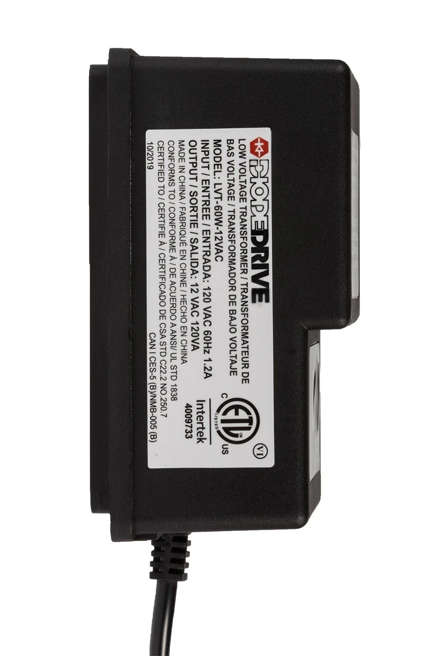 60W Low-Voltage Landscape Lighting Transformer - DiodeDrive Series® - Integrated Photocell And Timer - LVT-60W-12VAC - Image 3