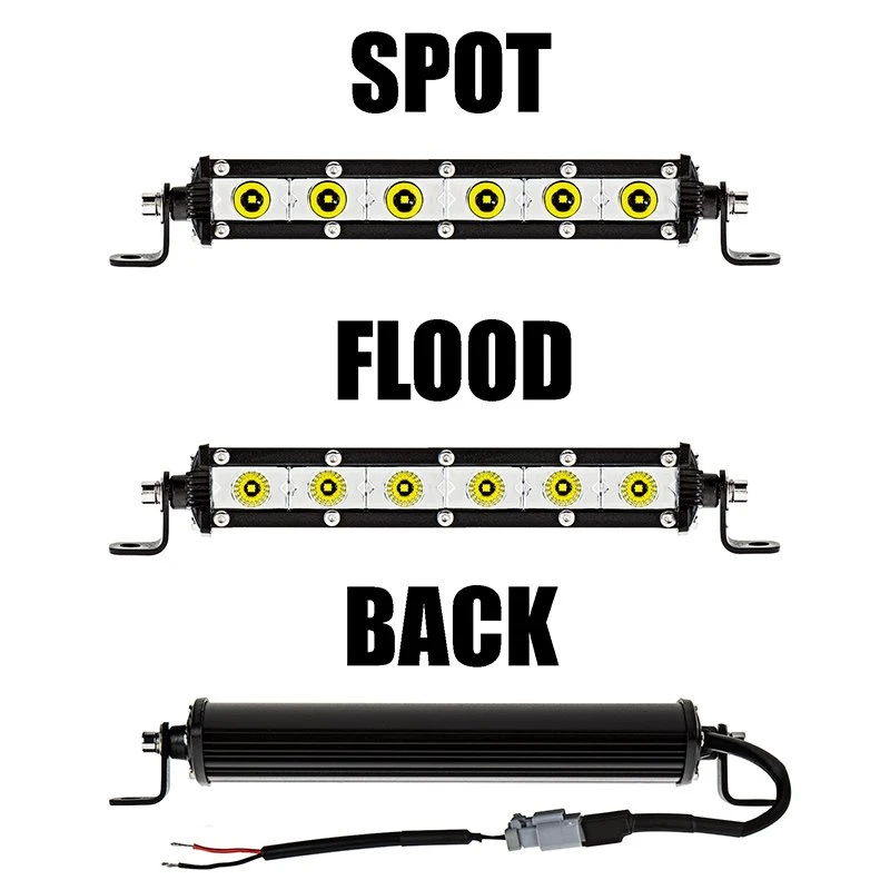 7" Slim Off-Road LED Light Bar - 18W - 1,650 Lumens - Image 3