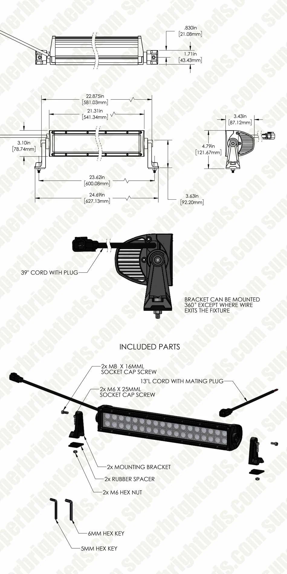 20" Super Series Off-Road LED Light Bar - 60W - 7,600 Lumens - Image 14