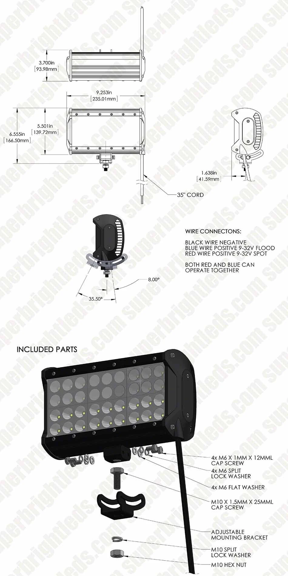 9" Titan Series Quad-Row Off-Road LED Light Bar With Multi Beam Technology - 108W Quad Row - 9,600 Lumens - Multi Beam - Image 16