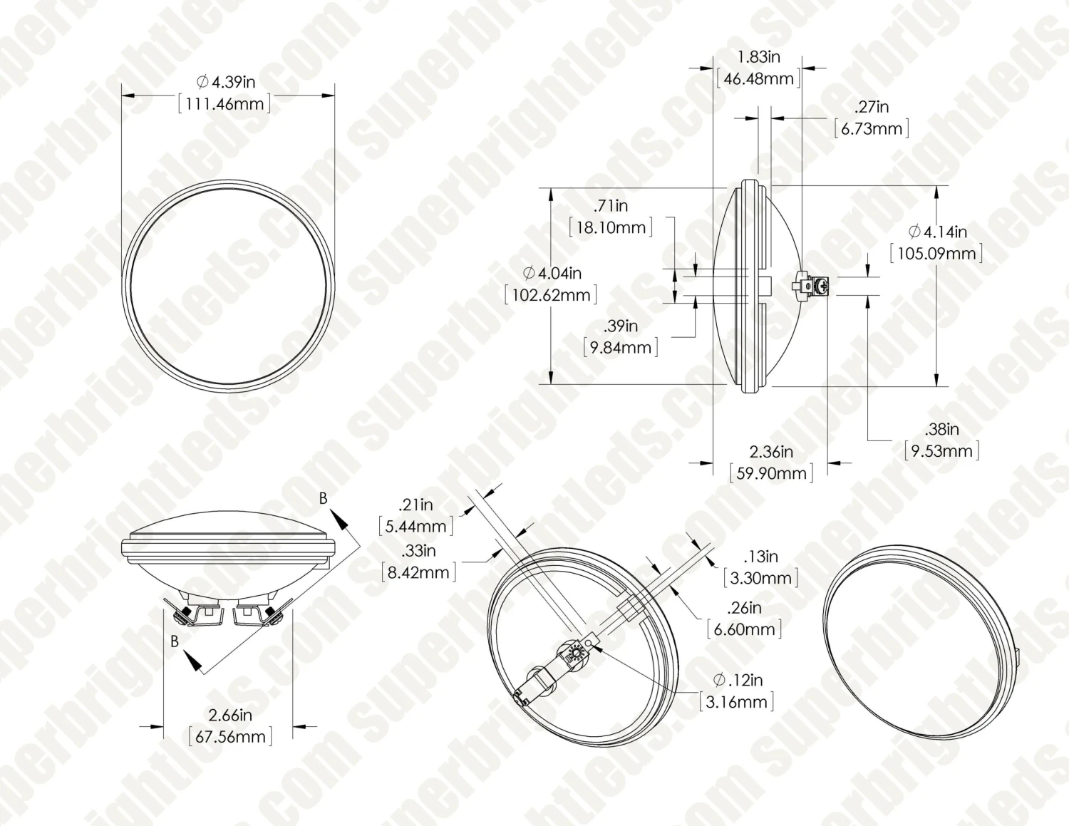 9W PAR36 RGB LED Light Bulb - Color Changing LED Flood Light - IR Remote - Waterproof IP68 - RGB - Image 5
