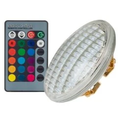9W PAR36 RGB LED Light Bulb - Color Changing LED Flood Light - IR Remote - Waterproof IP68 - RGB