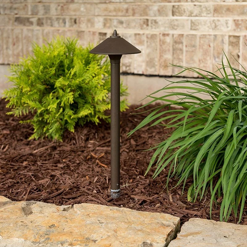 LED Landscape Lighting Expansion Kit - 4 Cone Shade Path Lights - Cool White - Image 8