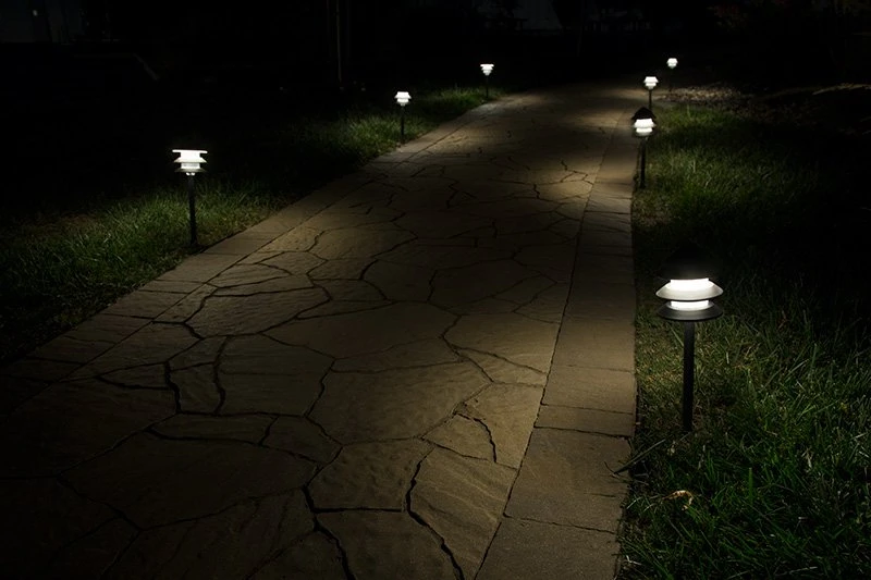 Landscape LED Path Lights With Triple Tier Pagoda Style Light Head - 1 Watt - Warm White - Image 8