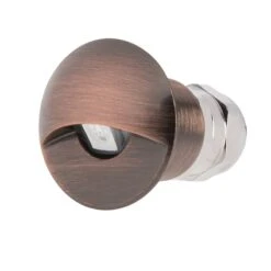 RGB Recessed LED Step Light - Stainless Steel - Bronze Eyelid Deck Light - 1 Watt - Compatible Controller