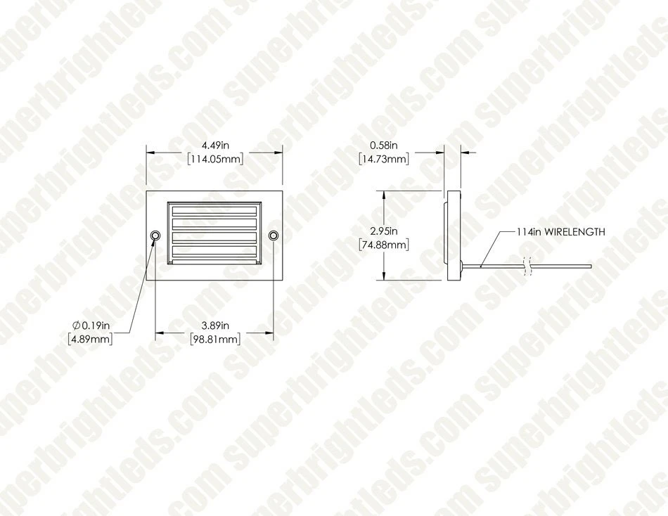 2W Low Voltage Brass Landscape LED Step Light - Thin Louvered Faceplate - 12V - 3000K - Image 6