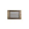 2W Low Voltage Brass Landscape LED Step Light - Thin Louvered Faceplate - 12V - 3000K