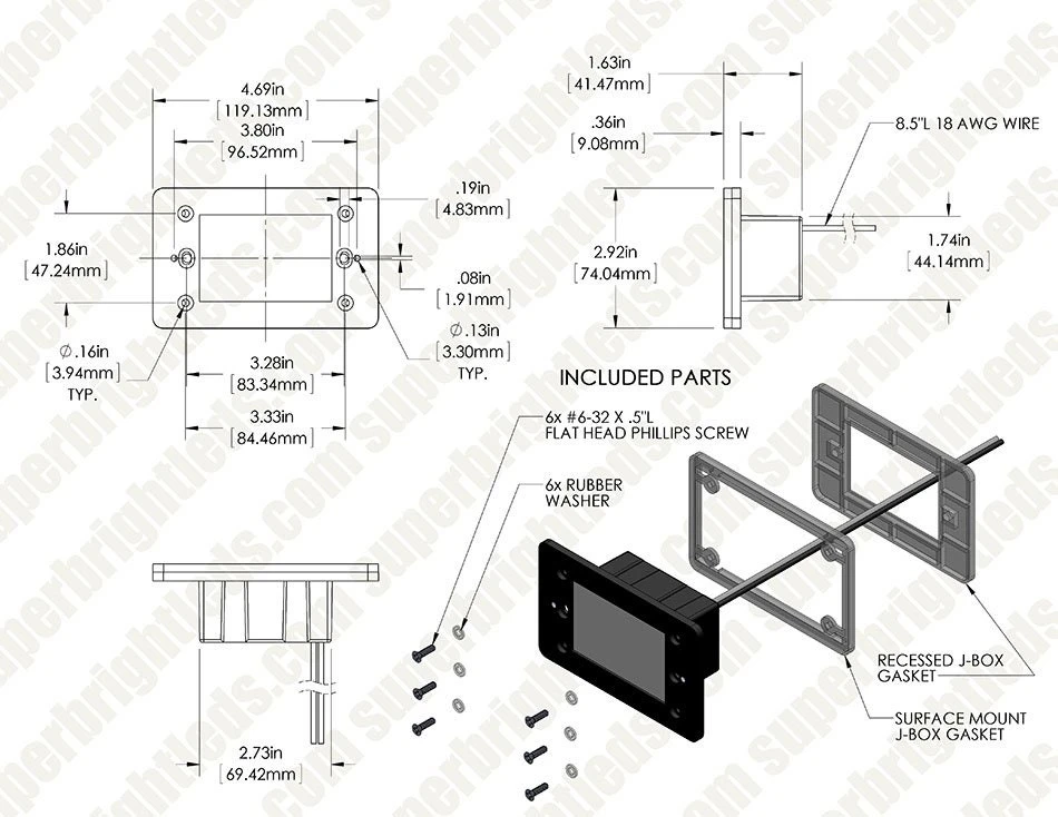 120V LED Step Light - Windowed Faceplate - Copper - 4500K - 6-Pack - Image 16