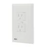 SnapPower SafeLight Duplex Outlet Cover Plate - Sliding Outlet Cover - Integrated LED Automatic On/Off Lighting - White Finish - 4000K