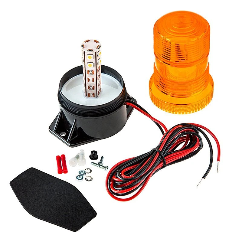 5-1/4" Amber LED Strobe Light Beacon - Double Flash Pattern - Amber - Image 6