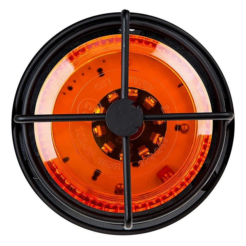 4-3/4" Amber LED Strobe Light Caged Beacon - Amber - Image 2