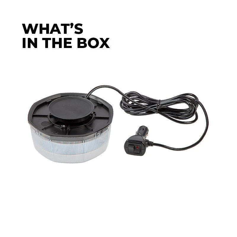 Mini Emergency LED Strobe Beacon - Magnetic Surface Mount - 12V Plug - Image 4