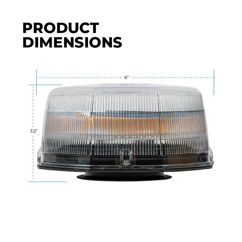 Mini Emergency LED Strobe Beacon - Magnetic Surface Mount - 12V Plug - Image 2